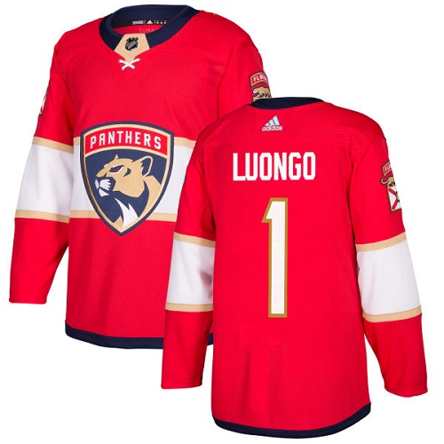 Adidas Men Florida Panthers #1 Roberto Luongo Red Home Authentic Stitched NHL Jersey